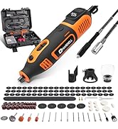 HARDELL 200W Corded Rotary Tool Kit with Fine Speed Control & Flex Shaft 8000-40000 RPM Digital D...