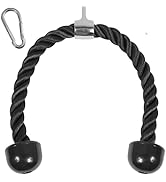 Yes4All Deluxe Tricep Rope Cable Attachment, 27 & 36 inch with 4 Colors, Exercise Machine Attachm...