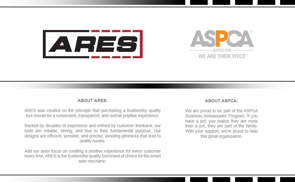 ARES Tool is a proud ASPCA supporter