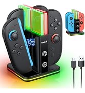 FASTSNAIL Switch Controller Charger for Nintendo Switch 2/1/OLED for Joycon | 8 in 1 Fast Control...
