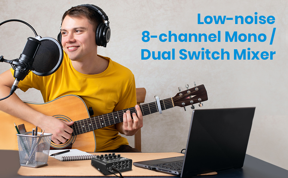 Moukey Ultra Low-Noise 8-Channel Line Mixer