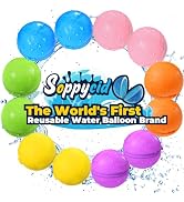 SOPPYCID Reusable Water Balloons 12PCS - Summer Water Toys for Pool Beach & Outdoor, Self-Sealing...