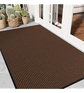 EZ2LIVE Front Door Mat 3' x 5', Dirt Trapper Dog Door Mat for Mud Wet Shoes & Paws, All-Weather L...
