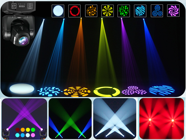 MINGJIE 60W Moving Head Light 8 Colors + 8 Gobos
