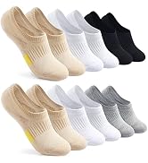 No Show Socks Womens Cushioned Low Cut Athletic Hidden Liner for Sneakers Footies Ankle Invisible...