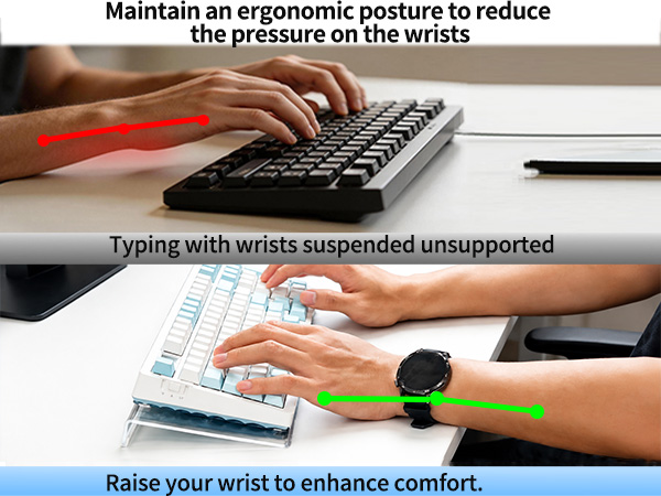Acrylic Tilted Computer Keyboard Holder