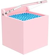 KEENWEGO Qtip Holder Dispenser for Cotton Swabs, Balls, Pads, Floss Picks, Lightpink Acrylic Cont...