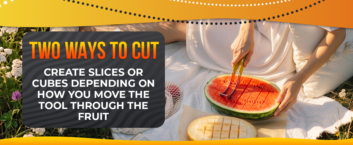 watermelon slicer gadget watermelon slicers 2-in-1 stainless steel fruit cutter watermelon cutter