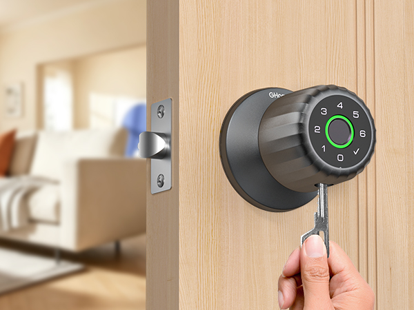 fingerprint door lock with keys