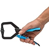 OX 7in Locking C Clamp with Swivel Pad - Heavy Duty Vise Grip | Auto-adjusting, soft grip handle,...