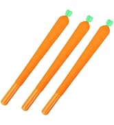 Galyacht 3 Pc Carrot Gel Pens, Orange School Company Writing Gel Pen, Creative Classic Cute Gel P...