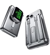 REWONDER Magnetic Portable Charger, 10000mAh PD 20W Portable Charger Power Bank with Built-in 2 C...