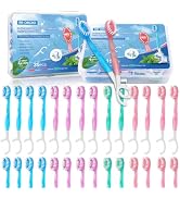 70Pack Mini Disposable Toothbrushes with Toothpaste Tongue Scraper Floss Pick 5-in-1 Single Use P...