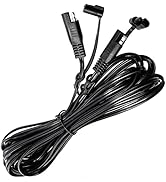 Taiss SAE Extension Cable 25 Foot 18AWG with dust Cover,Battery Chargers Extension Cable,Quick Di...