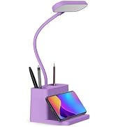 AXX Purple Desk Lamp, Cute Table Light for Home Office College Dorm | Small, LED, Rechargeable, B...