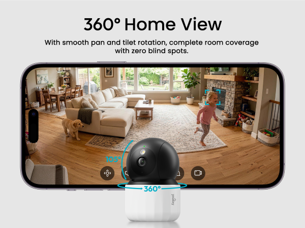 youkey Pan & Tilt Home Camera with 360° View