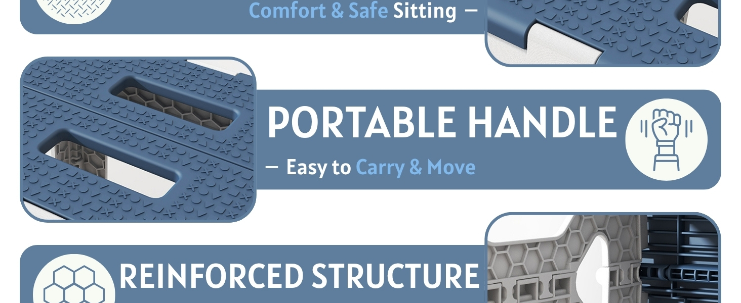 Foldable Small Waterproof Plastic Corner Stool for Bathroom Non-Slip Shower Bench/Bathtub Stool