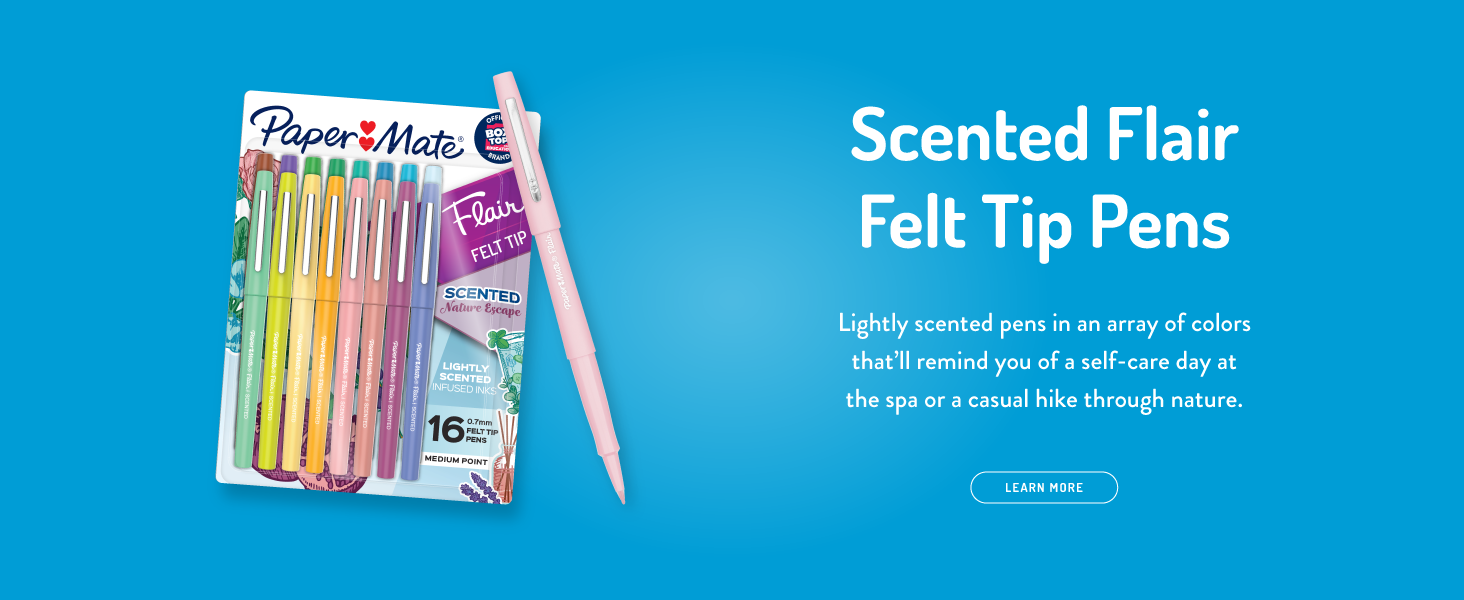 scented smell good nice happy calm self care nature hike spa escape flair pen write office cute nice