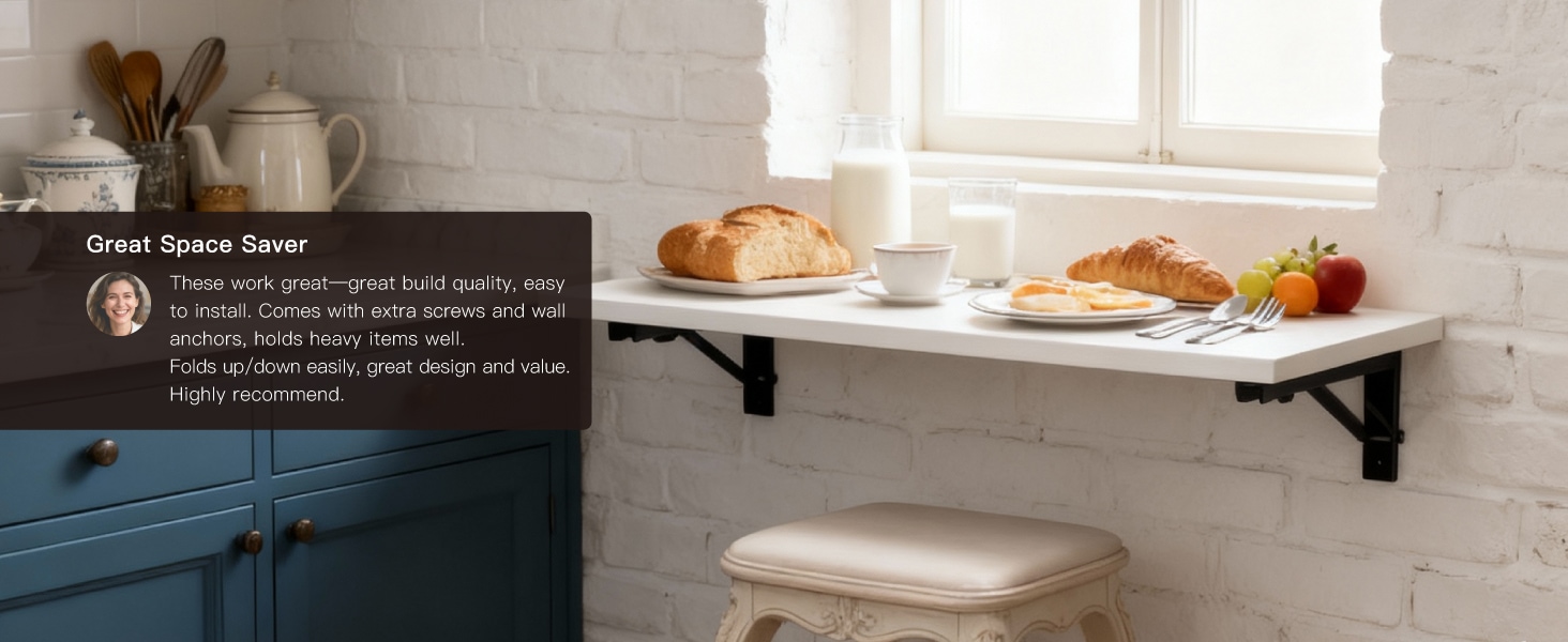 folding shelf bracket for RV