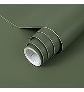 practicalWs17.7'' x 118.1'' Dark Green Wallpaper Stick and Peel Green Removable Wallpaper Contact...