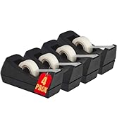 1InTheOffice Desk Tape Dispenser, Black 4 Pack (Desktop Tape Dispenser)