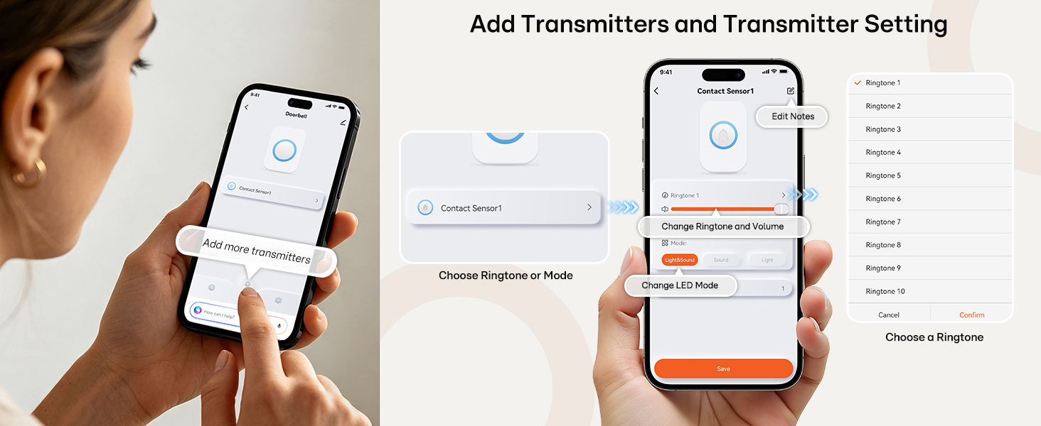 how to add transmitter to smartlife, and the setting of transmitter