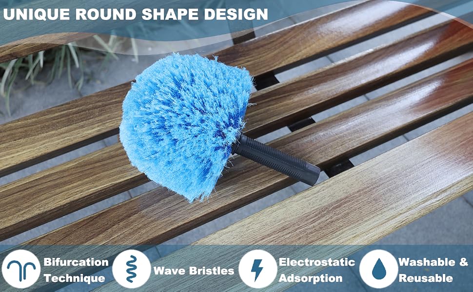 Spider Web Remover Brush | Cobweb Duster Head Attachment for Outdoor & Indoor Cleaning