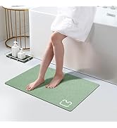 Sage Green Bathroom Mat Rugs 15.7" x 23.6" Super Absorbent Quick Drying Diatomaceous Earth Bath M...
