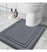 Grandaily Memory Foam Toilet Rugs U-Shaped 24x20, Ultra Soft, Non-Slip and Absorbent Bathroom Rug...