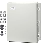 VEVOR Weather-Resistant Junction Box, Dimensions: 20.87x16.92x7.87 inches, Crafted from Durable A...
