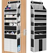 WISELIFE 5-Tier Over the Door Organizer for Hanging - 50LB Heavy-Duty Back of Door Organizer with...