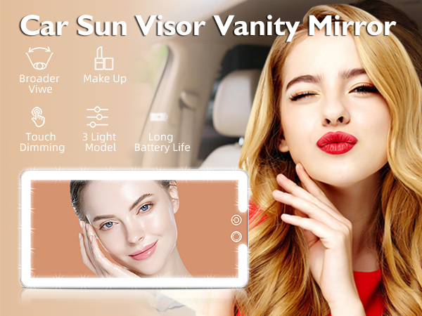 Led Car Sun Visor Vanity Mirror