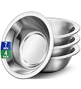 Offiper SUS304 7 Inch Small Thickened Mixing Bowls 4 Pack