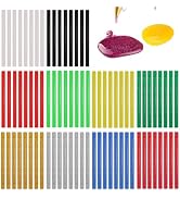 Ewparts 80 Pcs Mini Glitter Hot Glue Sticks Glitter Glue Stick for Glue Gun Bulk Glue Sticks 7mm ...