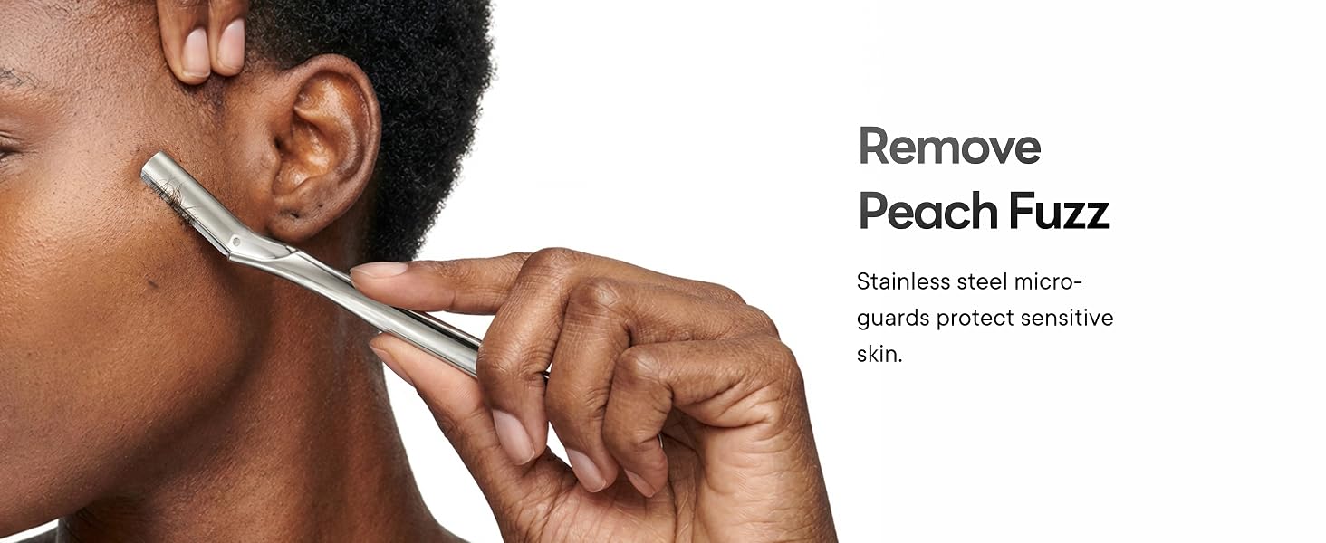 facial razor for peach fuzz and facial hair removal