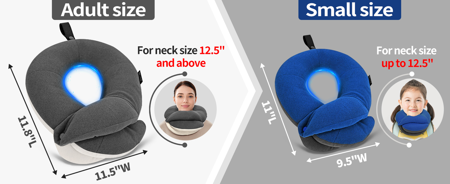 size of 305 travel pillow