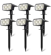 Sucolite 6-Pack Solar Spot Lights Outdoor, 59 LED Solar Lights Outdoor Waterproof, Outdoor Solar ...