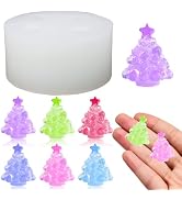 Cute Tiny Christmas Tree Resin Silicone Mold Micro Dollhouse Plant Epoxy Casting Mold for DIY Res...