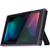 eXtremeRate Clear Atomic Purple DIY Housing Shell for Nintendo Switch Console, Replacement Facepl...