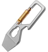 ainhue A236 Mini Pry Bar Bottle Opener, TC4 Titanium Multi-Tool EDC Keychain Carry Small Crowbar ...