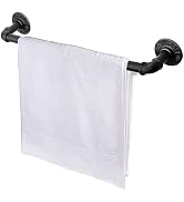 Jeasor Industrial Pipe Towel Rack Towel Bar, Heavy Duty Wall Mounted Rustic Farmhouse Bath Towel ...