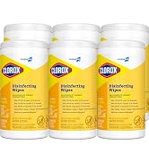 CloroxPro Clorox Disinfecting Wipes, Lemon Fresh, 75 Count, Pack of 6 (Package May Vary)