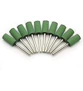 TEMO 10 pc 10 mm (3/8 Inch) Cylinder Rubber Rotary Tool Polishing Burr with 3 mm (1/8 Inch) Shank...