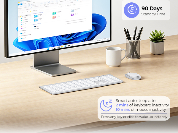 Rechargeable Wireless Keyboard and Mouse
