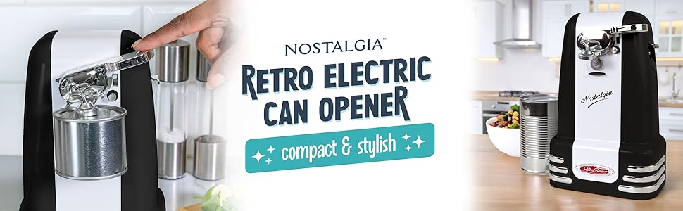 retro electric can opener compact and stylish