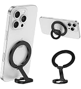 Magnetic Phone Grip Holder for Samsung S25 Ultra FE Dual-Sided MagSafe Finger Ring Adjustable Kic...