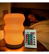 Wave Table Lamp - Modern Bedside Light for Bedroom, Desk, Nightstand, or Office - Mood Lighting L...