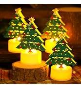 HAIDOLIANG 6PCS Christmas Candles (Christmas Tree)