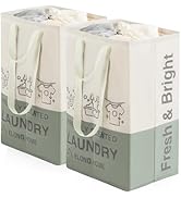 ELONG HOME Laundry Baskets 2 Pack, Laundry Hamper with 2 Compartments, 23.8 Gallon (92L) Set of 2...