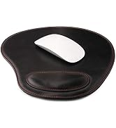 Londo Leather Oval Mousepad with Wrist Rest